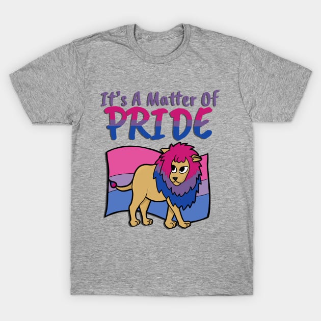 Bisexual Pride Lion- With text T-Shirt by marzipanpond